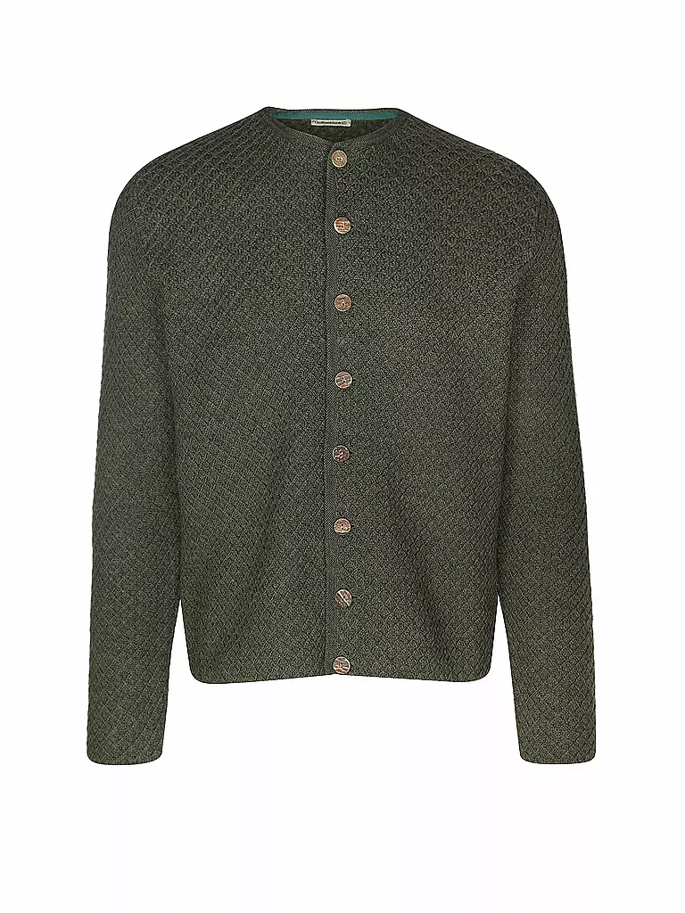 GOTTSEIDANK | Cardigan tradizionale XAVER | Verde scuro