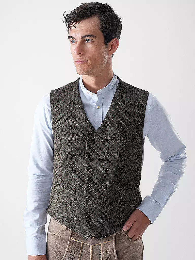 GOTTSEIDANK | Gilet tradizionale EGON | Oliva