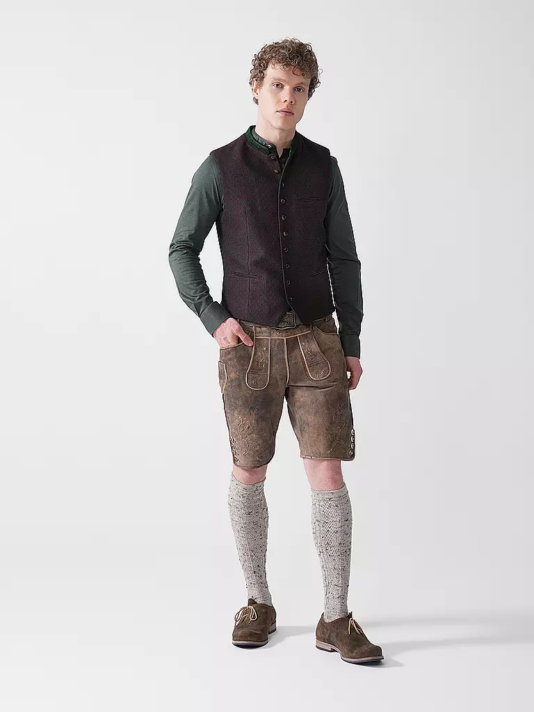 GOTTSEIDANK | Gilet tradizionale KONSTANTIN | Rosso scuro