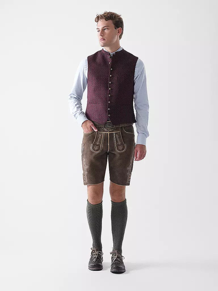 GOTTSEIDANK | Gilet tradizionale KONSTANTIN | Rosso scuro
