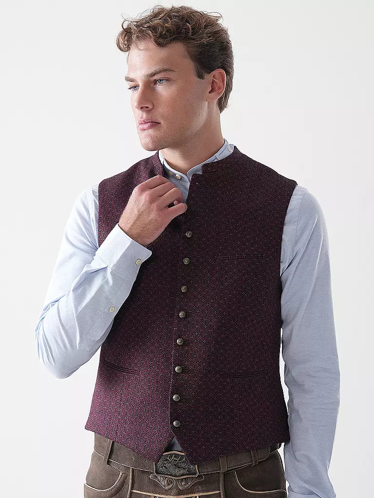 GOTTSEIDANK | Gilet tradizionale KONSTANTIN | Rosso scuro