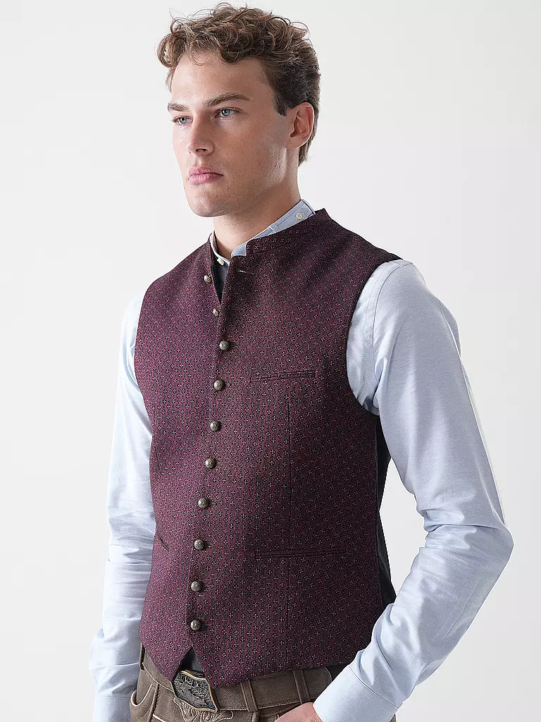 GOTTSEIDANK | Gilet tradizionale KONSTANTIN | Rosso scuro