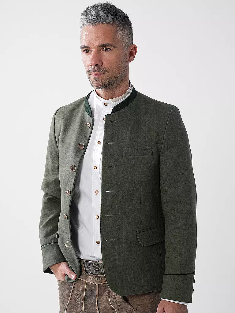 GOTTSEIDANK | Produktname: Trachtensakko HELMUT
Marke: GOTTSEIDANK
Farbe: olive
Kategorien: Mode,Herren

Ärmellänge: Langarm
Material: Baumwolle,Leinen,Stretch
Kragenform: Stehkragen
Musterung: Unifarben
Passform (Oberbekleidung): Regular | Oliva