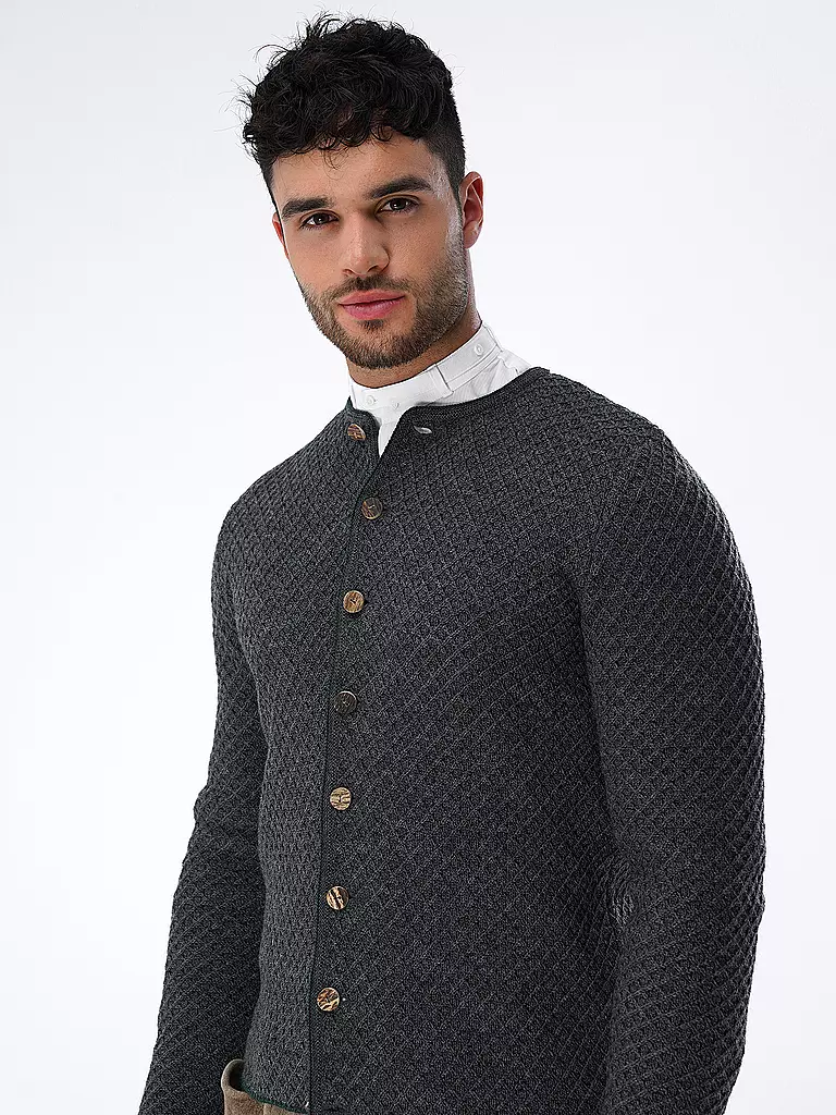 GOTTSEIDANK | Trachten Strickjacke XAVER  | Grigio