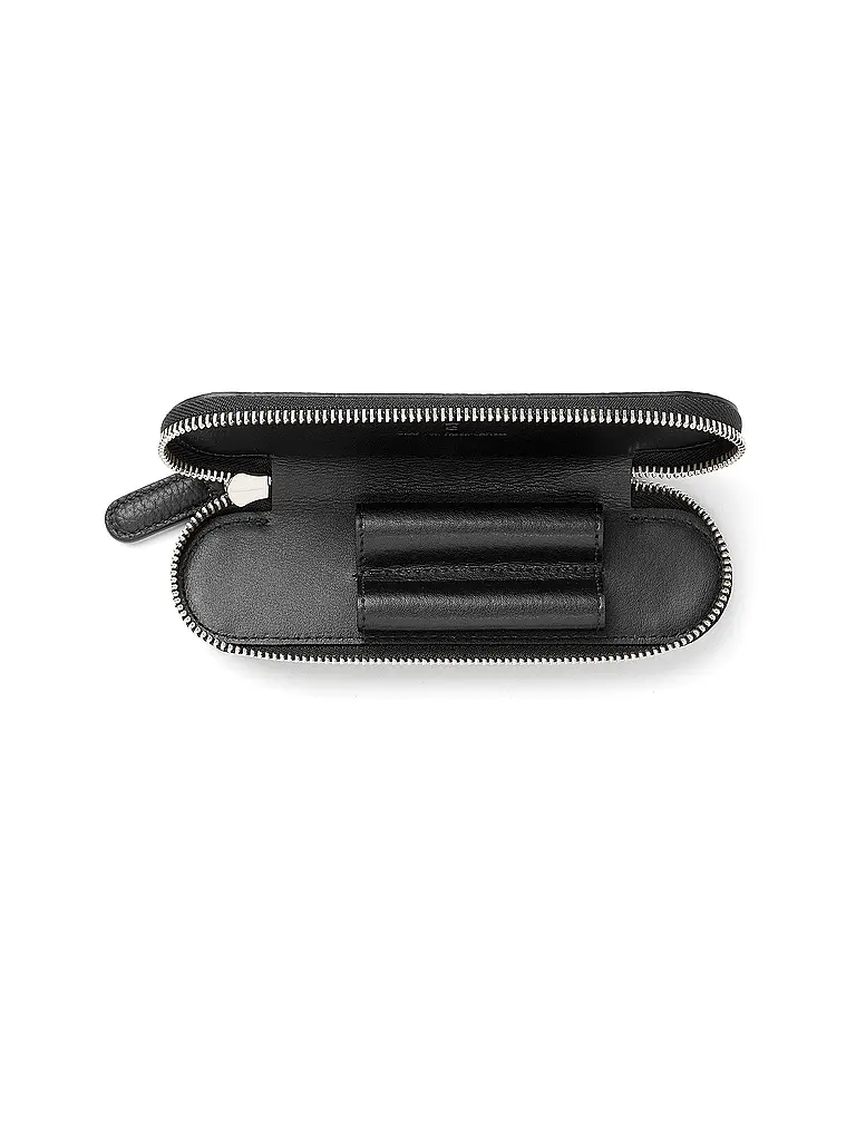 GRAF VON FABER-CASTELL | Astuccio per 2 strumenti da scrittura, Cashmere, con cerniera, Nero | 