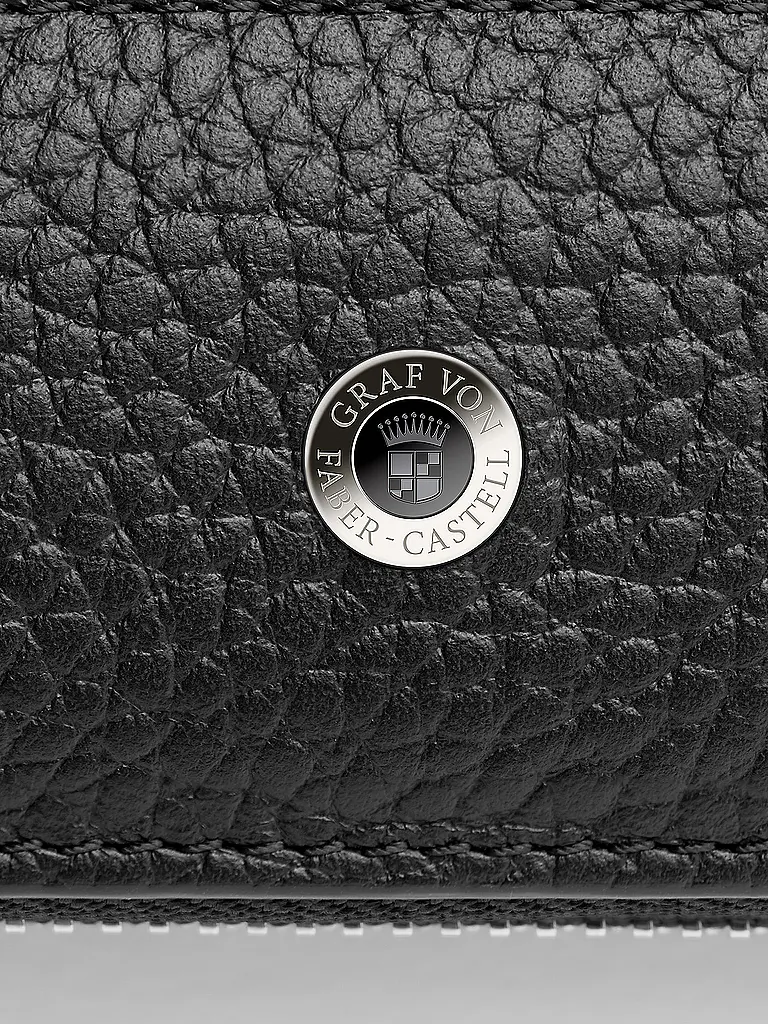 GRAF VON FABER-CASTELL | Astuccio per 2 strumenti da scrittura, Cashmere, con cerniera, Nero | 