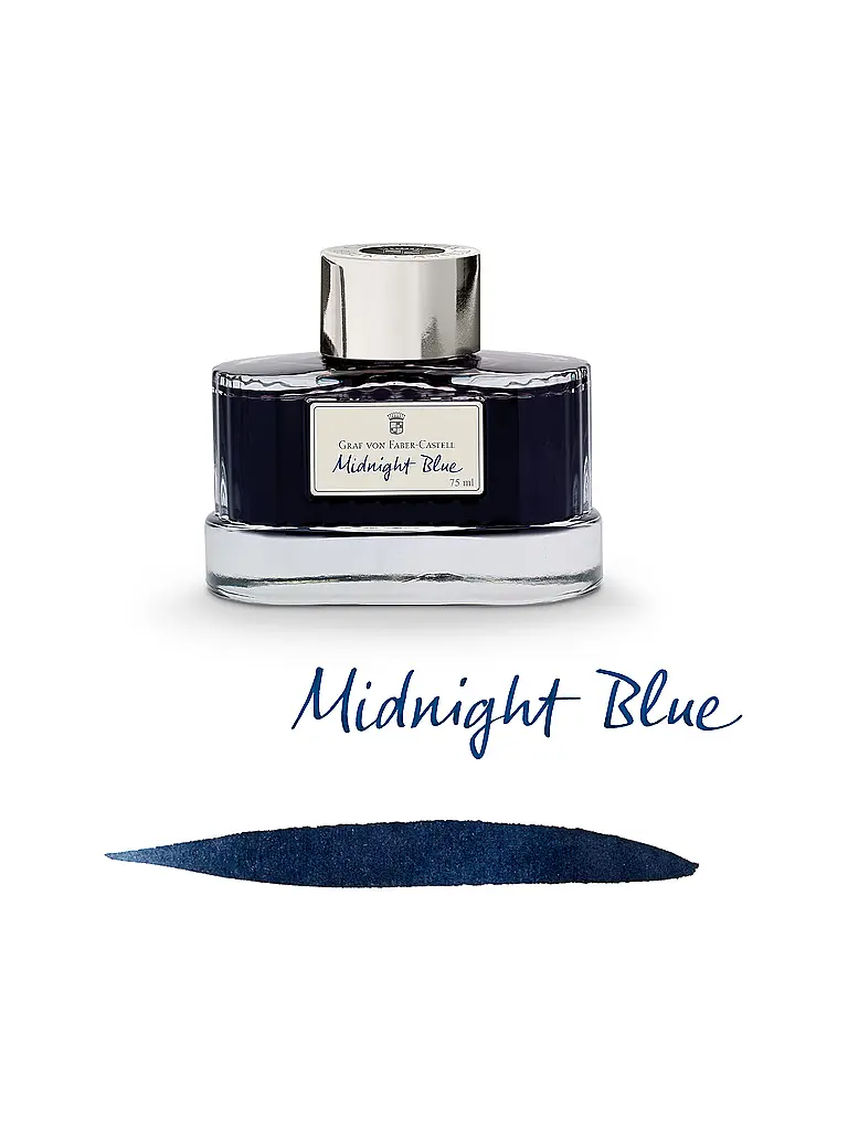 GRAF VON FABER-CASTELL | Calamaio Midnight 75ml Blue | Blu scuro