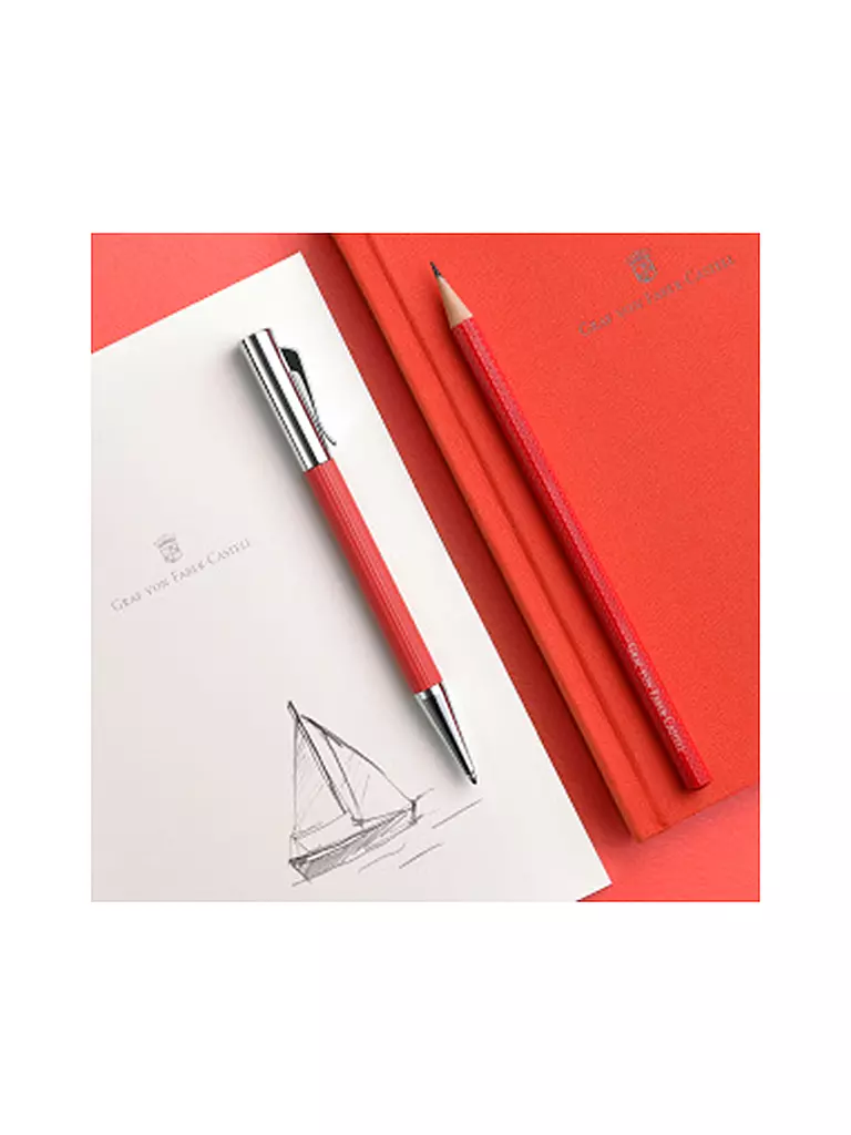 GRAF VON FABER-CASTELL | Libro con copertina in lino A5 India Red | Rosso