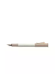GRAF VON FABER-CASTELL | Penna stilografica Guilloche Champagne Blush M | Bianco