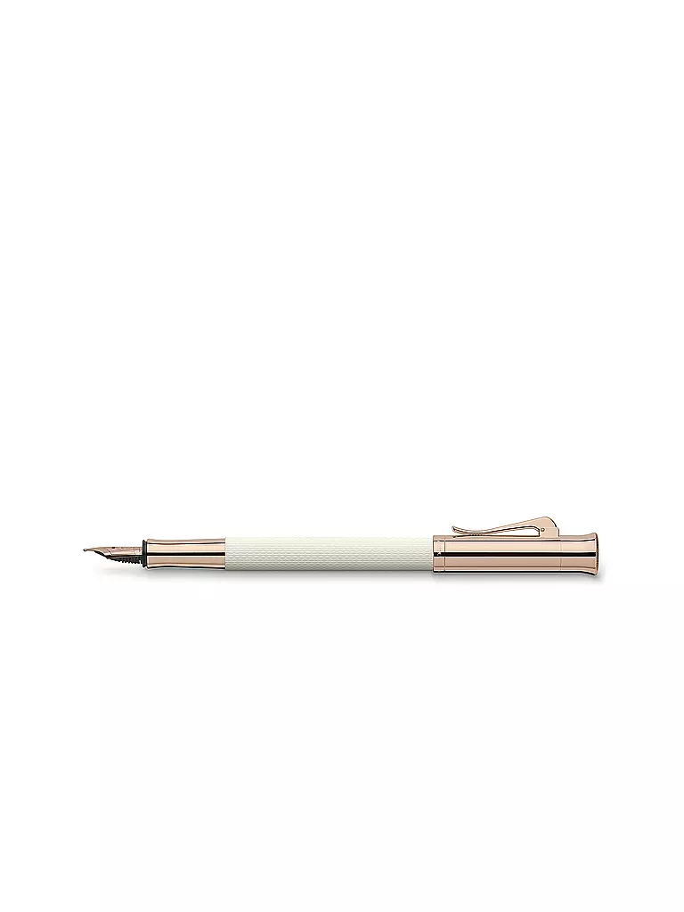 GRAF VON FABER-CASTELL | Penna stilografica Guilloche Champagne Blush M | Bianco