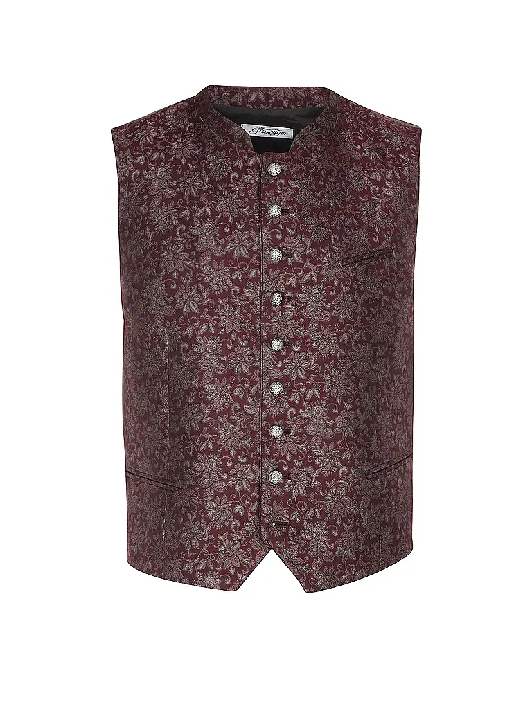 GRASEGGER | Gilet tradizionale AURACH | Rosso scuro