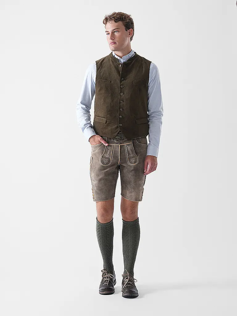 GRASEGGER | Gilet tradizionale VITTORIO | Verde scuro