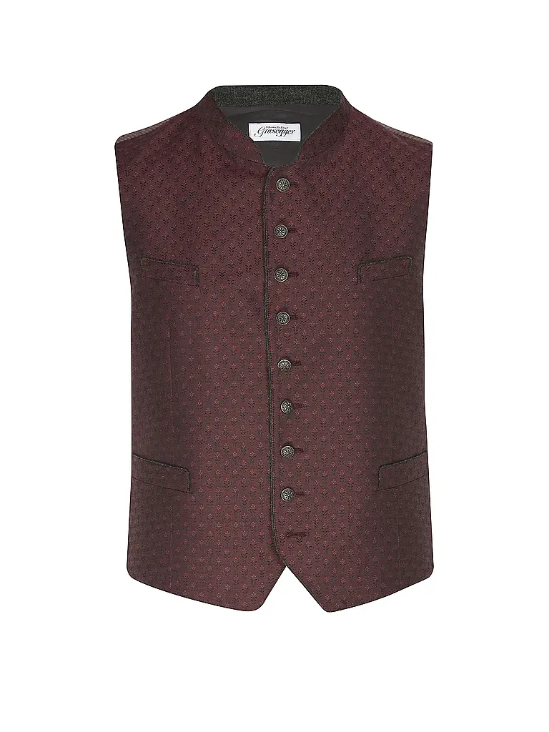 GRASEGGER | Gilet tradizionale VOITL 2 | Rosso scuro