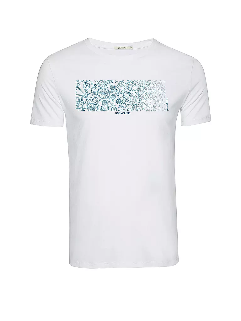 GREENBOMB | T-Shirt BIKE SLOW GUIDE | Bianco