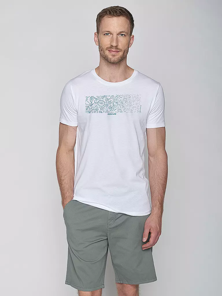 GREENBOMB | T-Shirt BIKE SLOW GUIDE | Bianco