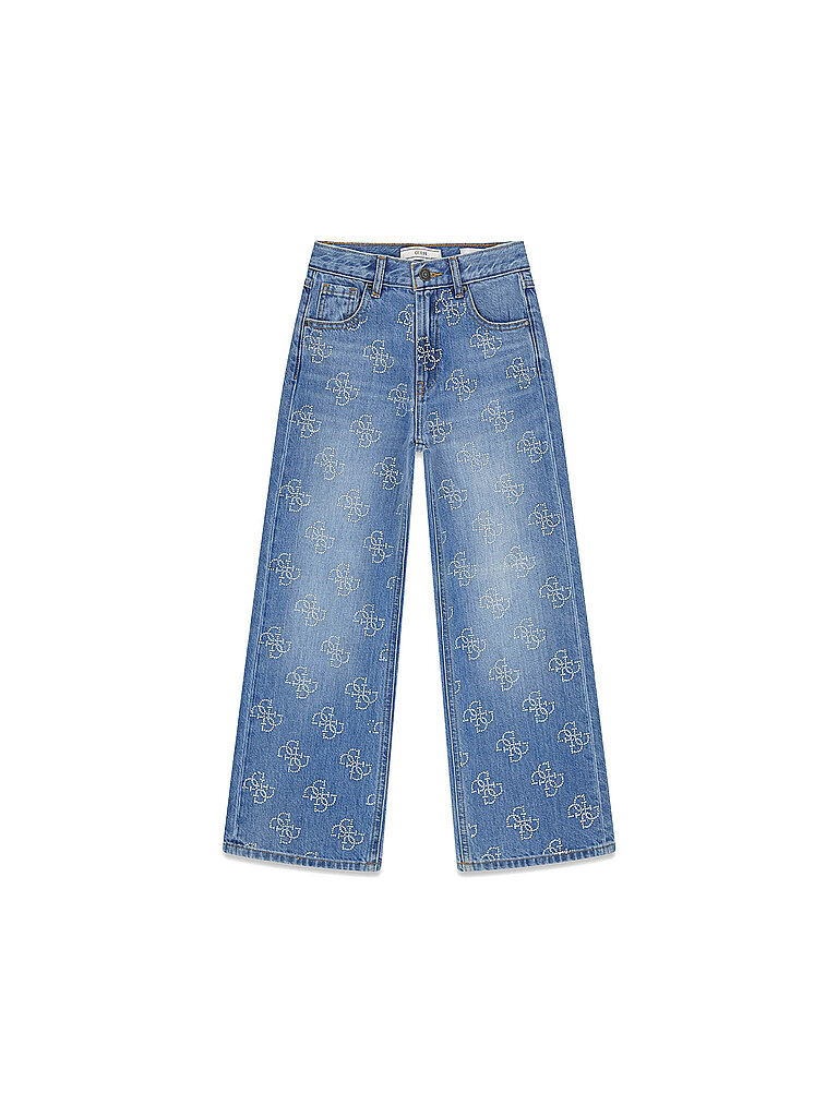 Jeans wide fit da ragazza azzurro 140