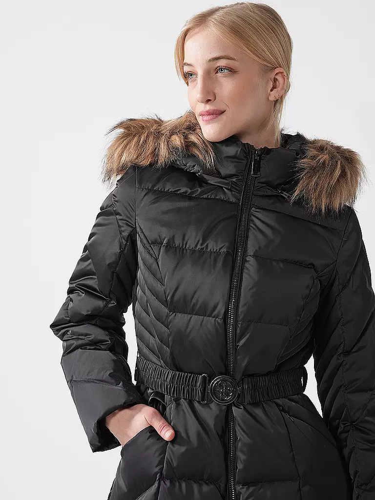 GUESS | Daunensteppmantel  | Nero