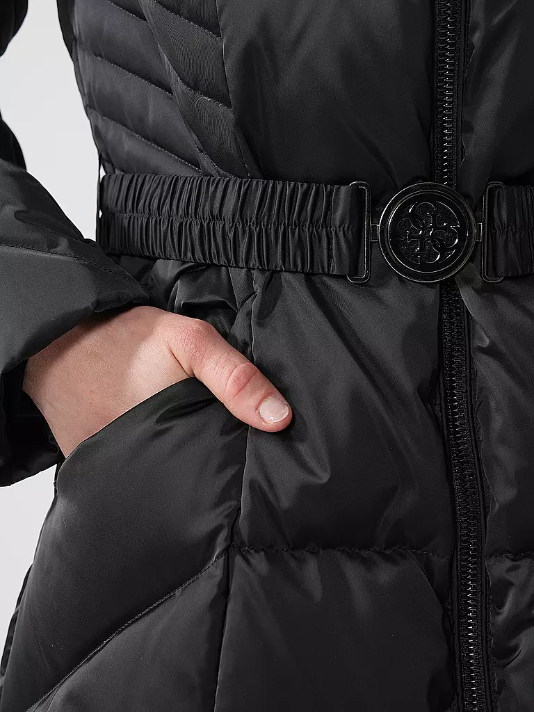 GUESS | Daunensteppmantel  | Nero