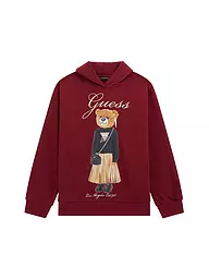 GUESS | Felpa con cappuccio da ragazza - Hoodie | Rosso scuro
