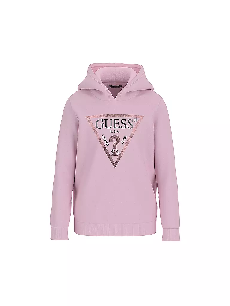 GUESS | Felpa con cappuccio da ragazza - Hoodie | Rosa