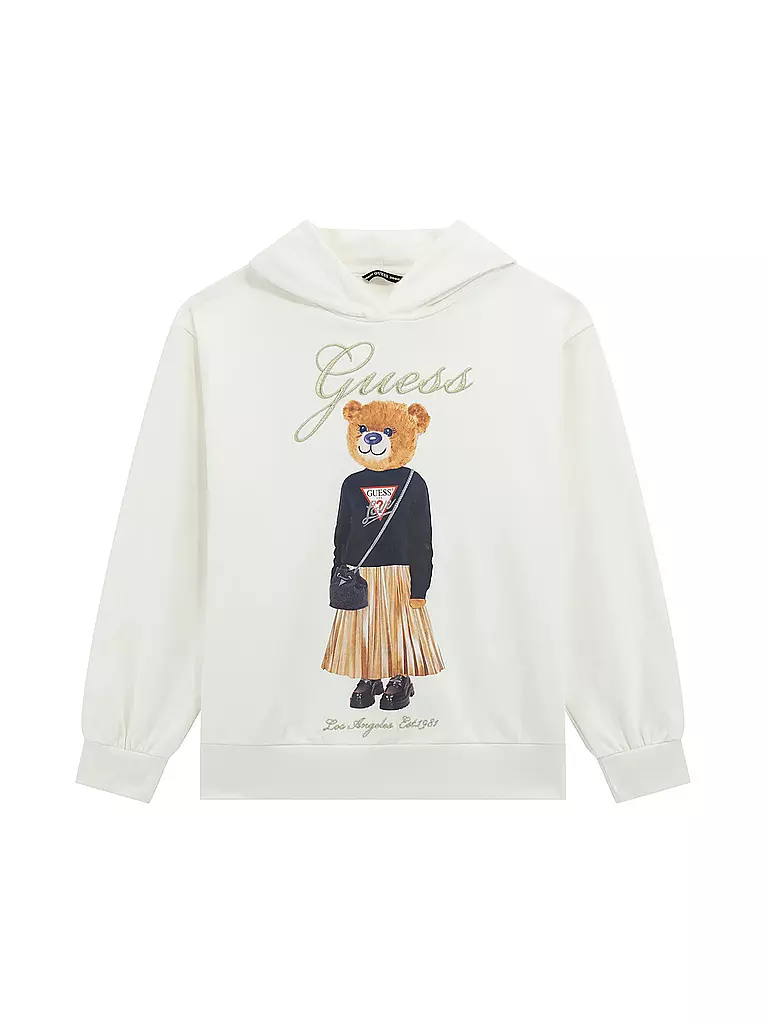 GUESS | Felpa con cappuccio da ragazza - Hoodie | Crema