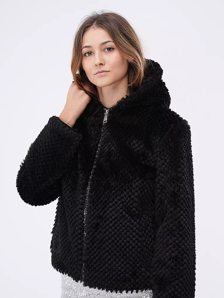 GUESS | Giacca in pelliccia sintetica | Nero