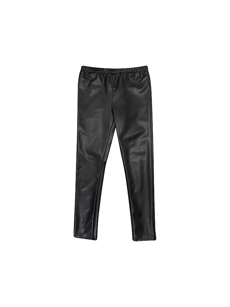 GUESS | Leggings da ragazza effetto pelle | Nero