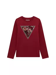 GUESS | Maglietta a maniche lunghe da ragazza | Rosso scuro