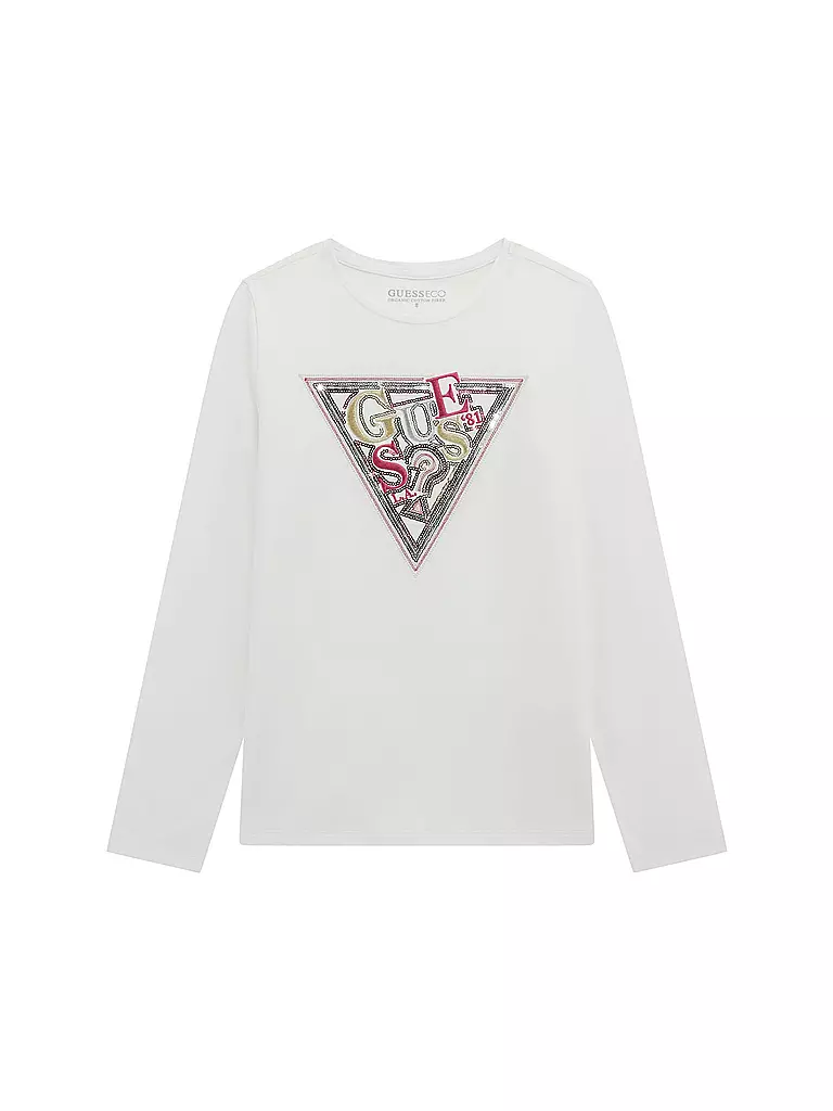 GUESS | Maglietta a maniche lunghe da ragazza | Bianco