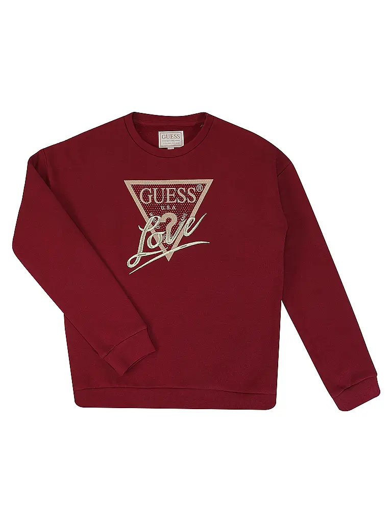 GUESS | Maglione da ragazza | Rosso scuro