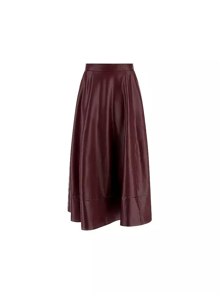 GUESS | Midi gonna in similpelle | Rosso scuro