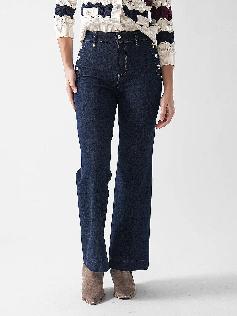 GUESS | Pantaloni business NEW FAYE | Blu scuro