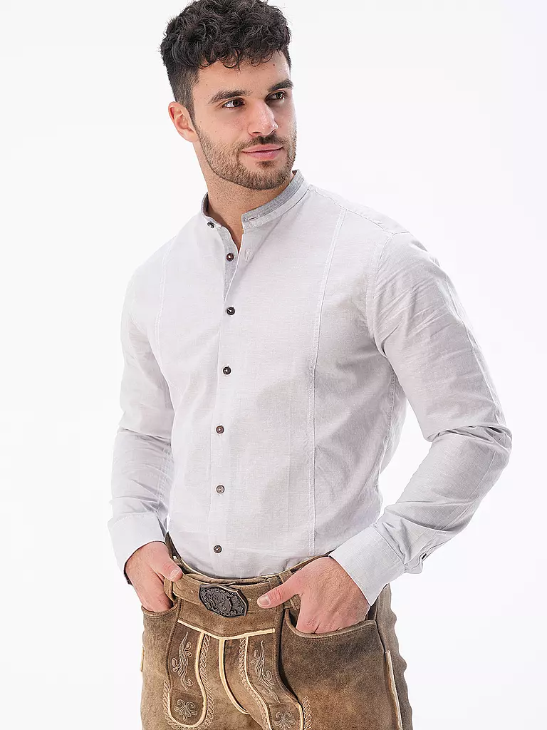 GWEIH & SILK | Camicia tradizionale IRRSEE | Grigio chiaro