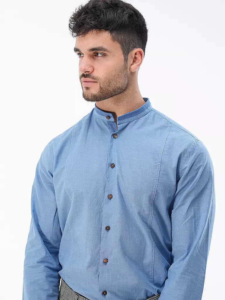 GWEIH & SILK | Camicia tradizionale IRRSEE | Blu chiaro