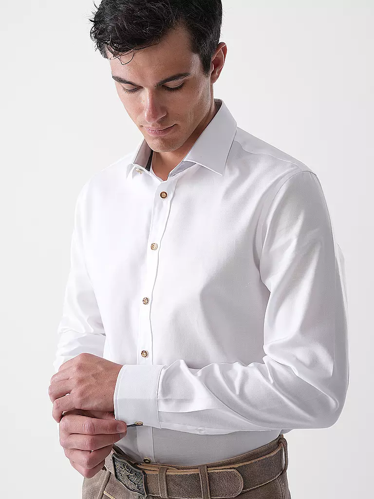 GWEIH & SILK | Camicia tradizionale Tailored Fit | 