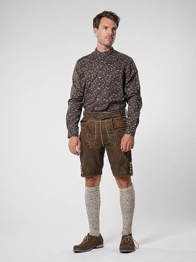 GWEIH & SILK | Lederhose ARNOLD | Marrone chiaro
