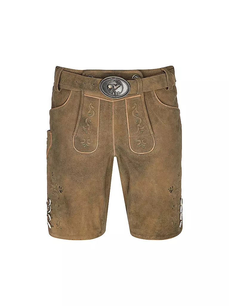 GWEIH & SILK | Lederhose LEO | Marrone chiaro