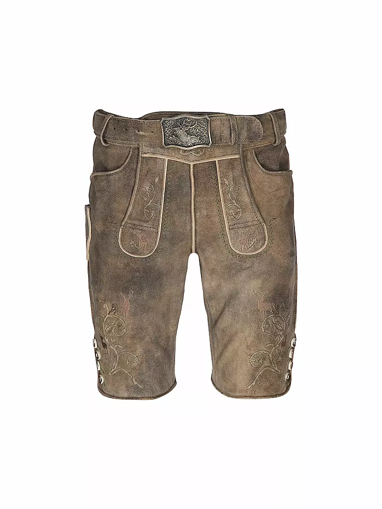 GWEIH & SILK | Lederhose TOBIAS | Marrone chiaro