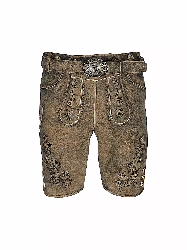 GWEIH & SILK | Pantaloni in pelle JULIAN | Marrone