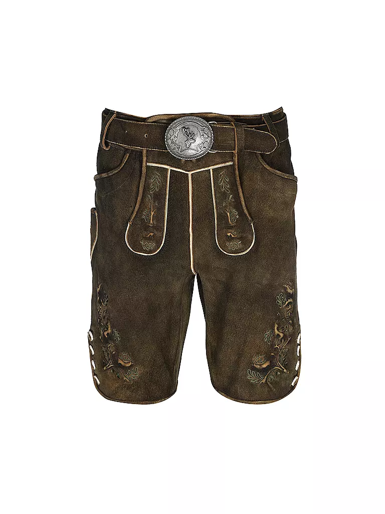 GWEIH & SILK | Pantaloni in pelle JULIAN | Marrone
