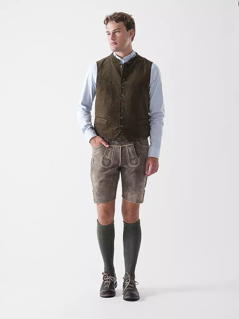 GWEIH & SILK | Pantaloni in pelle KARLO | Marrone