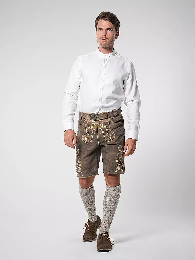 GWEIH & SILK | Pantaloni in pelle LIAM | Beige