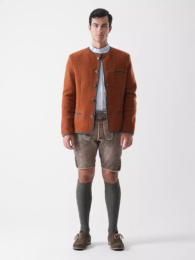 GWEIH & SILK | Pantaloni in pelle MAGNUS | Marrone chiaro