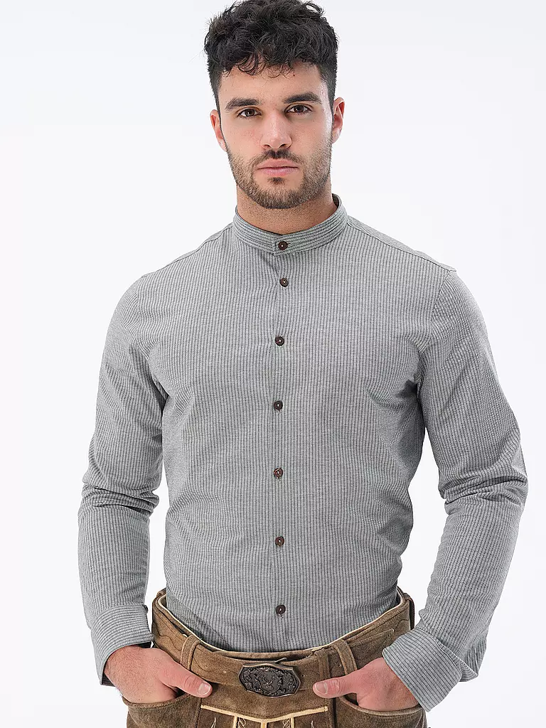 GWEIH & SILK | Trachtenhemd ALPSEE  | Grigio