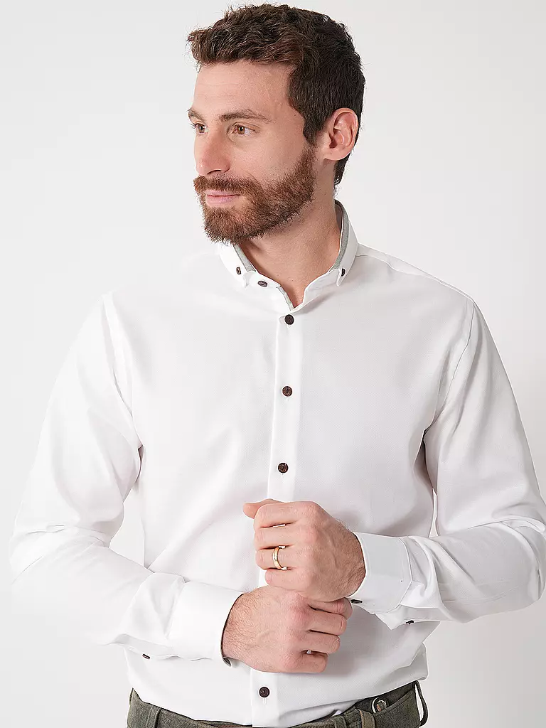 GWEIH & SILK | Trachtenhemd KLOSTERSEE | Bianco