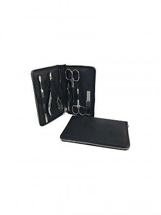 HAMMANN | Set manicure in pelle (nero, 7 pezzi)