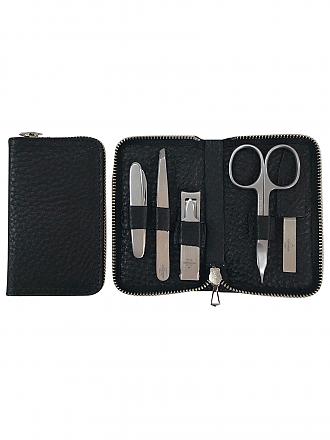 HAMMANN | Set manicure in pelle (Nero, 5 pezzi)