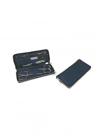 HAMMANN | Set per manicure in pelle (Blu scuro / 5 pezzi)