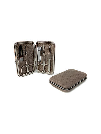 HAMMANN | Set manicure in pelle (Tortora/ 5 pezzi)