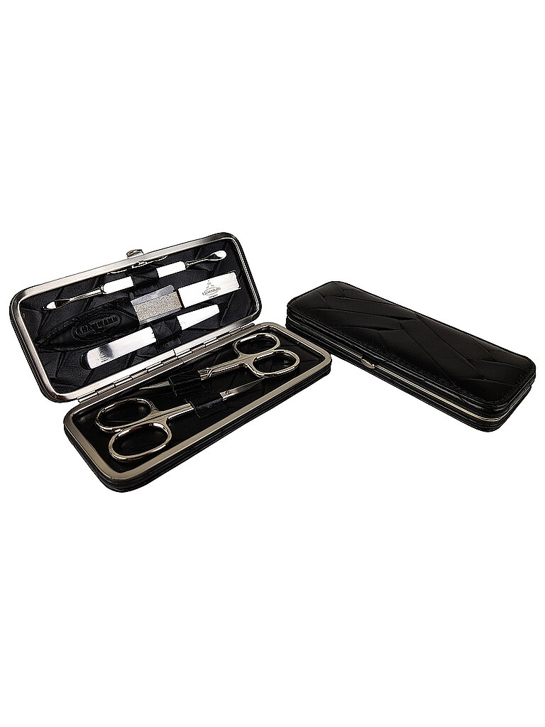 Set manicure in pelle (nero, 5 pezzi)